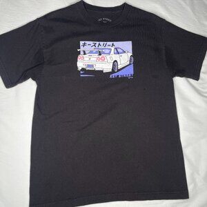 Key Street Graphic Car T-Shirt Black Streetwear Tee Men’s Medium